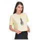 Target Γυναικεία κοντομάνικη μπλούζα Single Jersey Crop Top Pineapple
